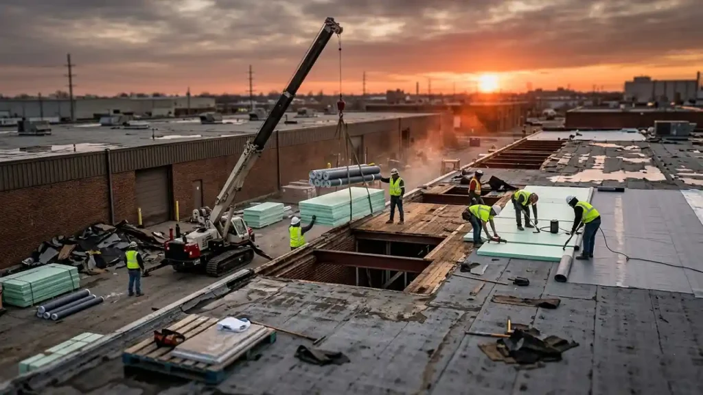 commercial roof replacement​